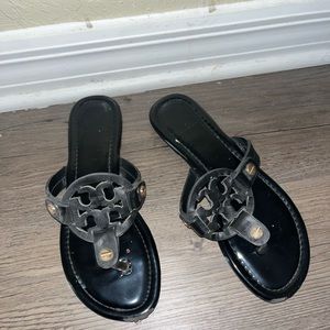 TORY BURCH BLACK FLIP FLOPS